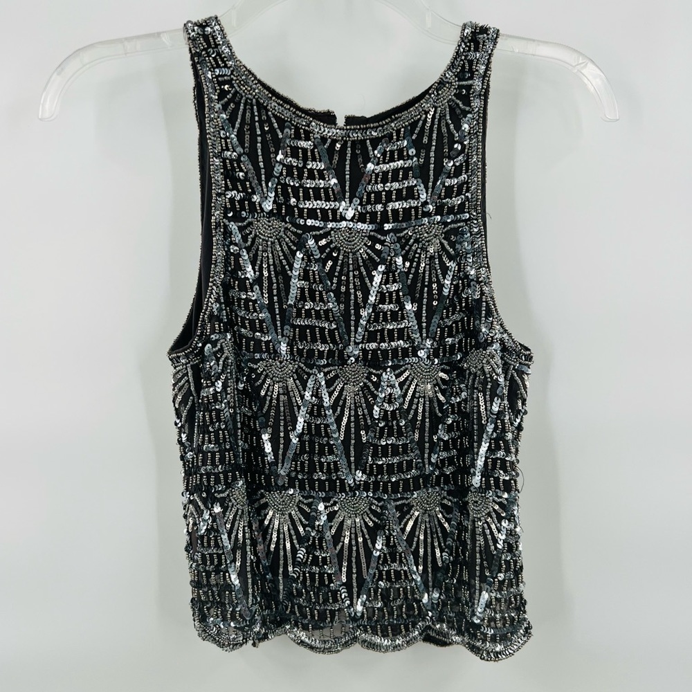 W118 Walter Baker beaded sequin ton blouse size S
